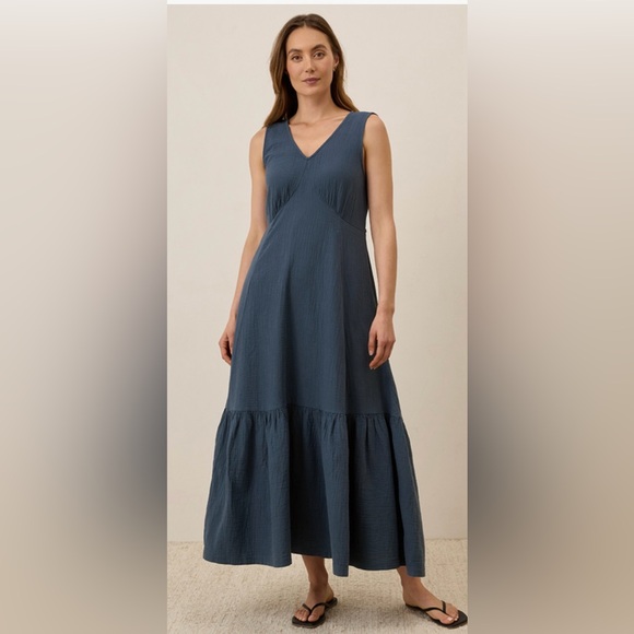 Pact 100% Organic Cotton Beach to Brunch Coastal Dress | Size M - Picture 2 of 4